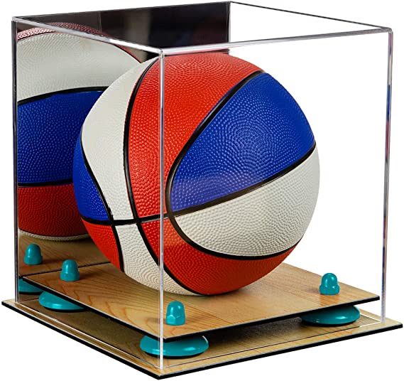 Acrylic Mini - Miniature (not Full Size) Basketball Display Case Mirror no Wall Mounts (A015/B03)