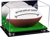 Full-Size Football Display Case Horizontal - Mirror No Wall Mounts (B41/A004)