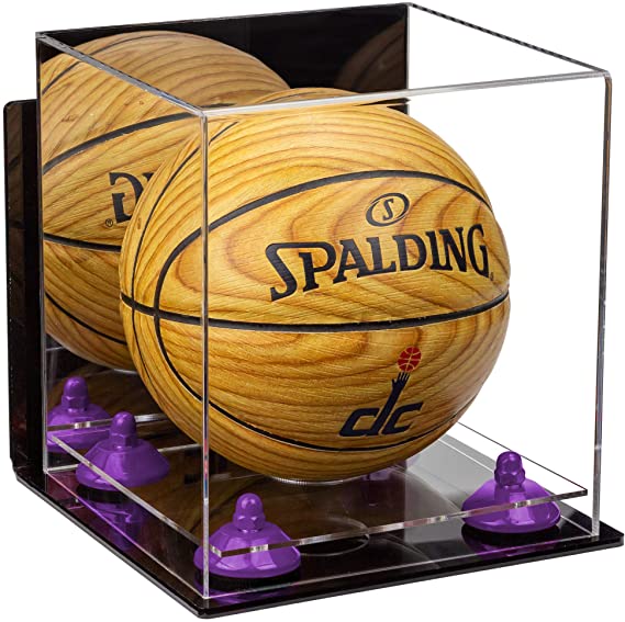 Acrylic Mini - Miniature (not Full Size) Basketball Display Case Mirror Wall Mount (A015/B03)