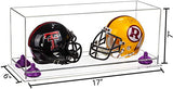 2 Mini Helmet or Mini Football with Mini Helmet Display Case - Clear (V46/A019)