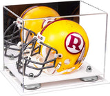 Mini/Miniature Football Helmet (not Full Size) Display Case - Mirror no Wall Mounts (A003/V45)