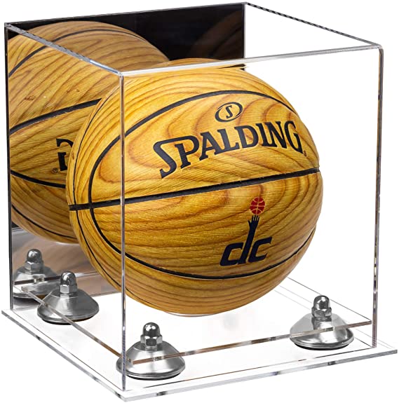 Acrylic Mini - Miniature (not Full Size) Basketball Display Case Mirror no Wall Mounts (A015/B03)