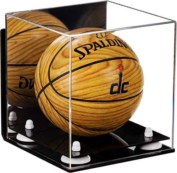 Acrylic Mini - Miniature (not Full Size) Basketball Display Case Mirror Wall Mount (A015/B03)