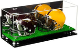 2 Mini Helmet or Mini Football with Mini Helmet Display Case - Mirror  Wall Mounts (B46/V46/A019)