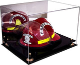 Fireman's Helmet Display Case - Mirror No Wall Mounts (A014/V60)