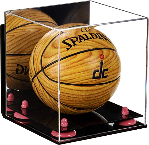 Acrylic Mini - Miniature (not Full Size) Basketball Display Case Mirror Wall Mounts (A015/B03)