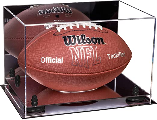 Full-Size Football Display Case Horizontal - Mirror No Wall Mount (B41/A004)