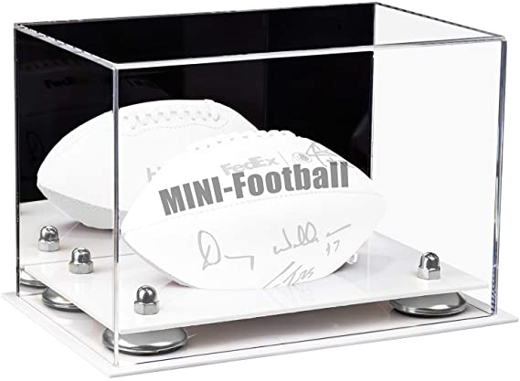 Mini/Miniature (not Full Size) Football Display Case Mirror No Wall Mounts (B43/A005)