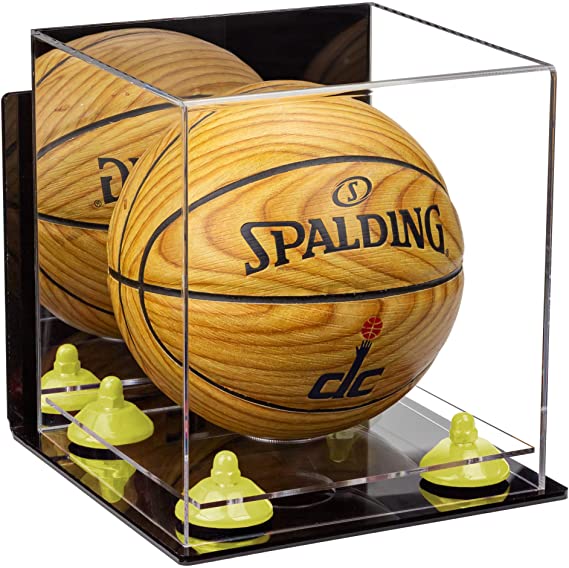 Acrylic Mini - Miniature (not Full Size) Basketball Display Case Mirror Wall Mount (A015/B03)