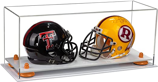 2 Mini Helmet or Mini Football with Mini Helmet Display Case - Clear (V46/A019)