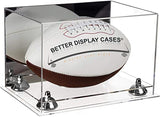 Full-Size Football Display Case Horizontal - Mirror No Wall Mounts (B41/A004)