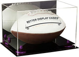 Full-Size Football Display Case Horizontal - Mirror No Wall Mount (B41/A004)