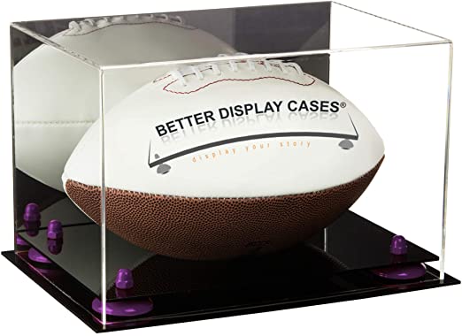 Full-Size Football Display Case Horizontal - Mirror No Wall Mount (B41/A004)
