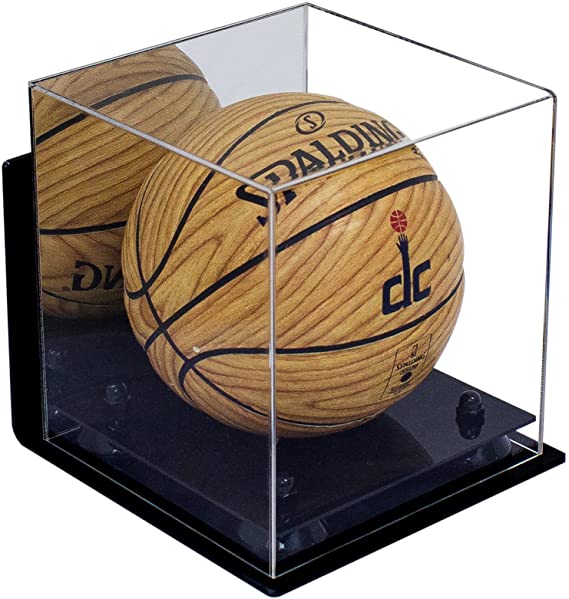 Acrylic Mini - Miniature (not Full Size) Basketball Display Case Mirror Wall Mount (A015/B03)