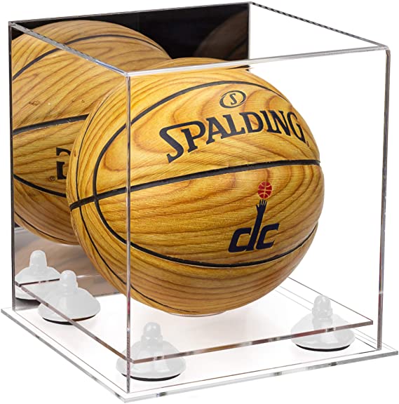 Acrylic Mini - Miniature (not Full Size) Basketball Display Case Mirror no Wall Mounts (A015/B03)