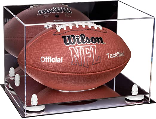 Full-Size Football Display Case Horizontal - Mirror No Wall Mount (B41/A004)