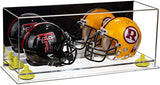 2 Mini Helmet or Mini Football with Mini Helmet Display Case - Mirror (B46/V46/A019)