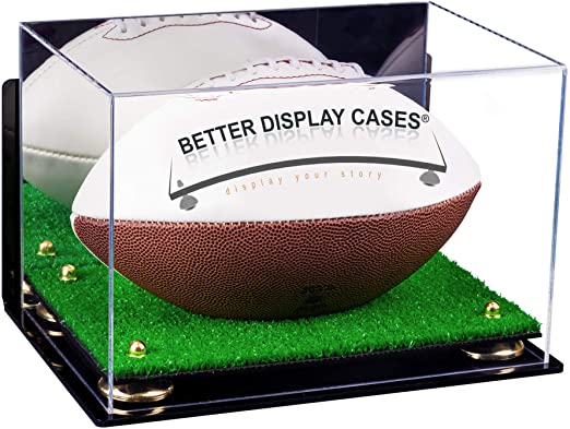 Full Size Football Display Case Horizontal - Mirror Wall Mounts (B41/A004)