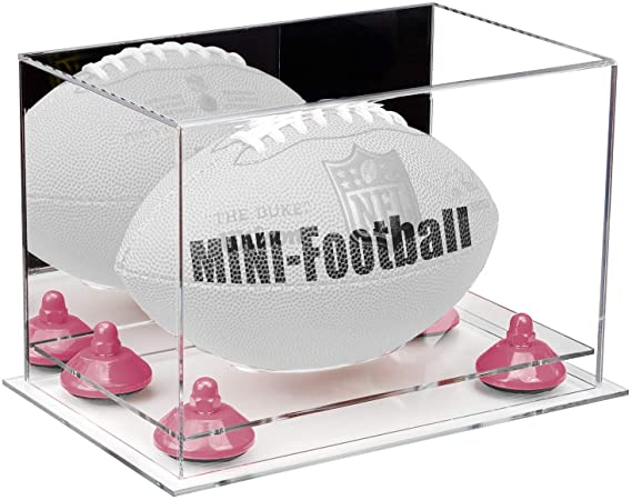Mini/Miniature (not Full Size) Football Display Case Mirror No Wall Mounts (B43/A005)