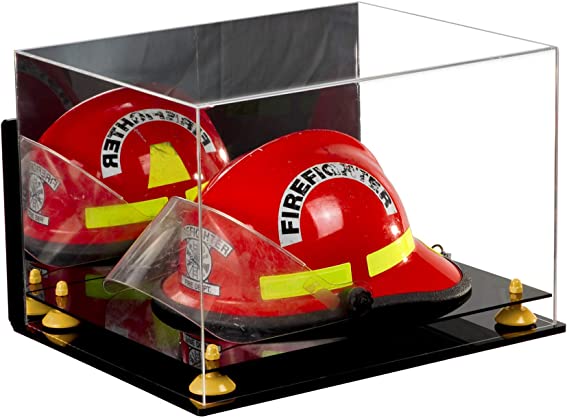 Acrylic Fireman's Helmet Display Case – Mirror Wall Mount (A014/V60)