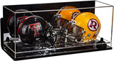 2 Mini Helmet or Mini Football with Mini Helmet Display Case - Mirror  Wall Mounts (B46/V46/A019)