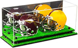 2 Mini Helmet or Mini Football with Mini Helmet Display Case - Mirror (B46/V46/A019)