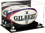 Acrylic Rugby Ball Display Case - Mirror No Wall Mount (B41/A004)