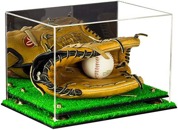 Acrylic Baseball Glove Display Case - Mirror No Wall Mounts  (V41/A004)