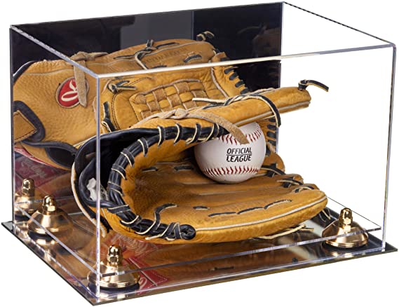 Acrylic Baseball Glove Display Case - Mirror No Wall Mounts  (V41/A004)