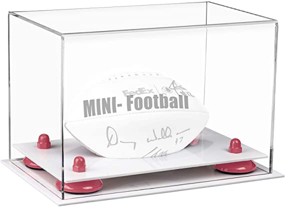 Mini/Miniature (not Full Size) Football Display Case - Clear (B43/A005)