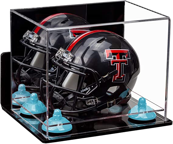 Mini/Miniature Football Helmet (not Full Size) Display Case - Mirror Wall Mounts (A003/V45)