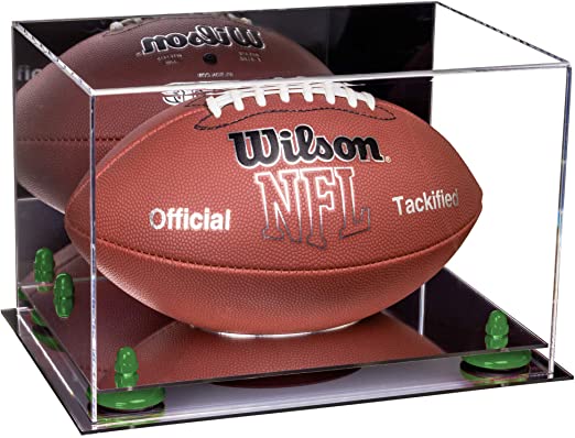 Full-Size Football Display Case Horizontal - Mirror No Wall Mount (B41/A004)