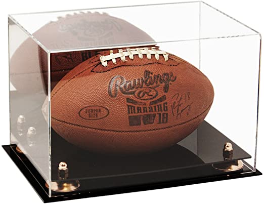 Full-Size Football Display Case Horizontal - Mirror No Wall Mount (B41/A004)