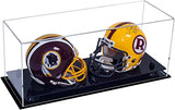 2 Mini Helmet or Mini Football with Mini Helmet Display Case - Clear (V46/A019)