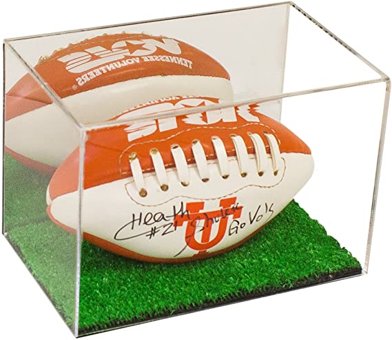 Mini/Miniature (not Full Size) Football Display Case Mirror No Wall Mounts (B43/A005)