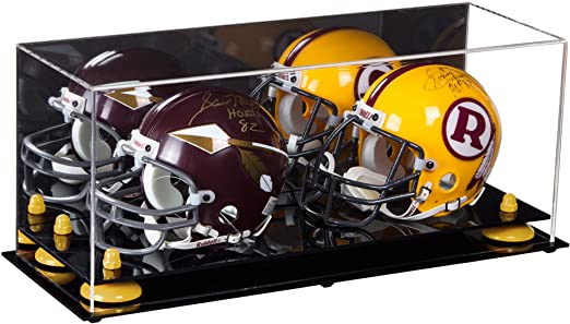 2 Mini Helmet or Mini Football with Mini Helmet Display Case - Mirror (B46/V46/A019)