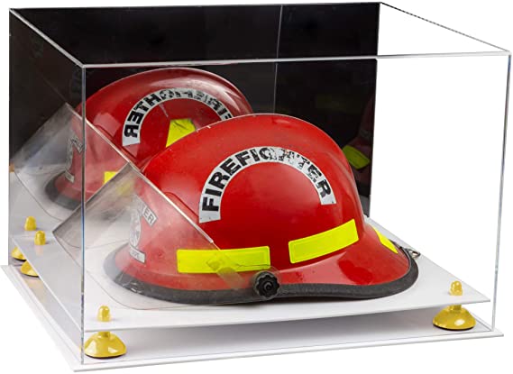 Fireman's Helmet Display Case - Mirror No Wall Mounts (A014/V60)