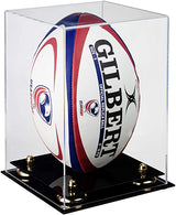 Acrylic Rugby Ball Display Case Vertical - Clear (A060/B42)