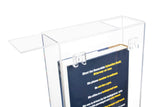 A051 Clear Wall Mount Book Case with Slide Top
