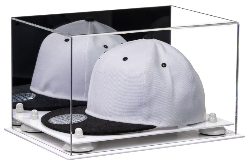 Snapback Hat or Baseball Cap Display Case - Mirror No Wall Mounts (A018/V40)