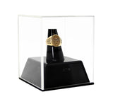 Clear Acrylic Championship School Ring Display Case with Drawer