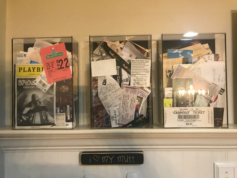 Bottlecap, Cork, or Ticket Stub Display Case with Wall Mounts
