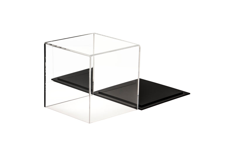 Versatile Acrylic Display Case, Cube, Dust Cover and Riser <br><sub>(Clear or Mirrored)<br>6" x 6" x 6" (A058-DS), Display Case, Better Display Cases, Better Display Cases - Better Display Cases